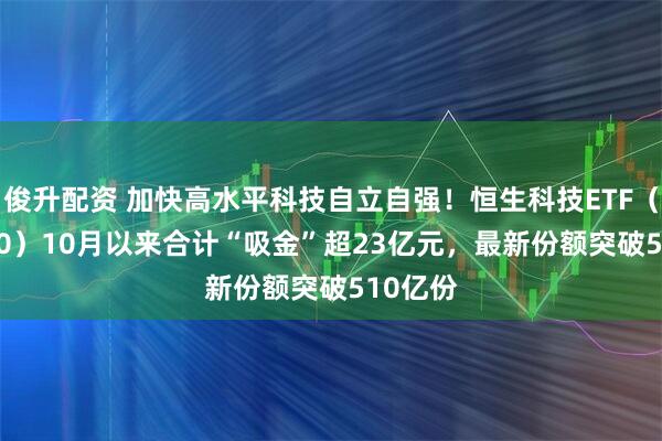 俊升配资 加快高水平科技自立自强！恒生科技ETF（513130）10月以来合计“吸金”超23亿元，最新份额突破510亿份