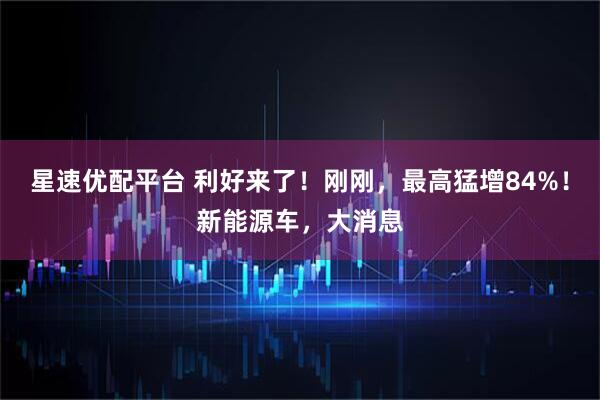 星速优配平台 利好来了！刚刚，最高猛增84%！新能源车，大消息