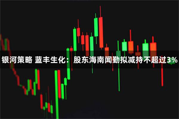 银河策略 蓝丰生化：股东海南闻勤拟减持不超过3%
